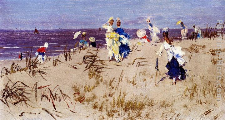Elegant Women On The Beach painting - Frederick Hendrik Kaemmerer Elegant Women On The Beach art painting
